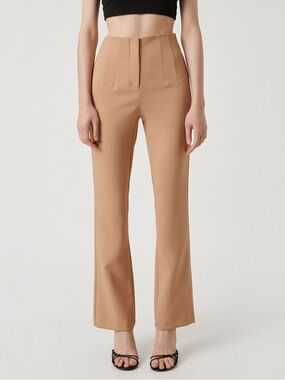 Koton Business Beige Camel High-Waist Trousers – Size EU 38 ( US 6 ) – NWT